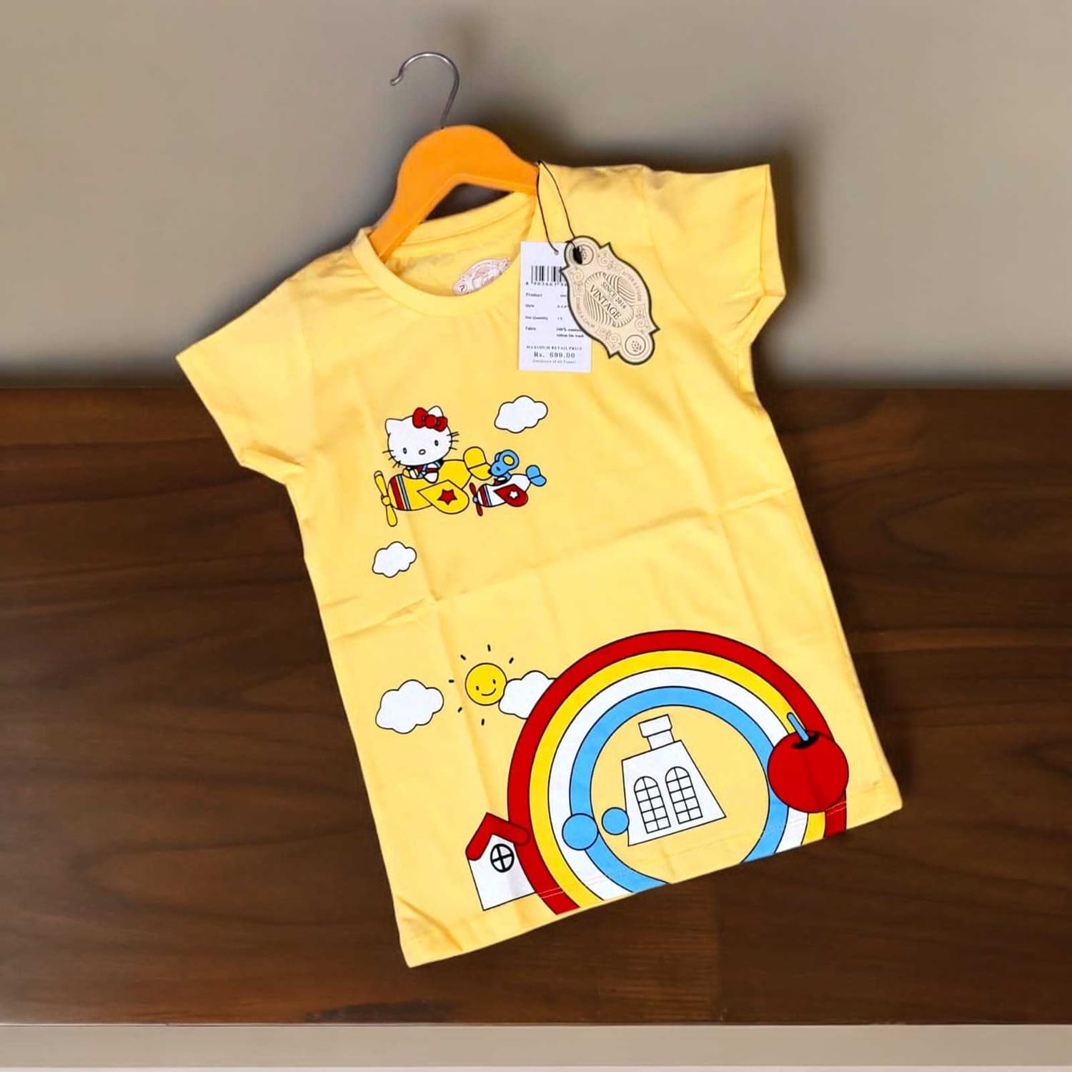 Girls Premium Tshirts Yellow(3) - Image 1