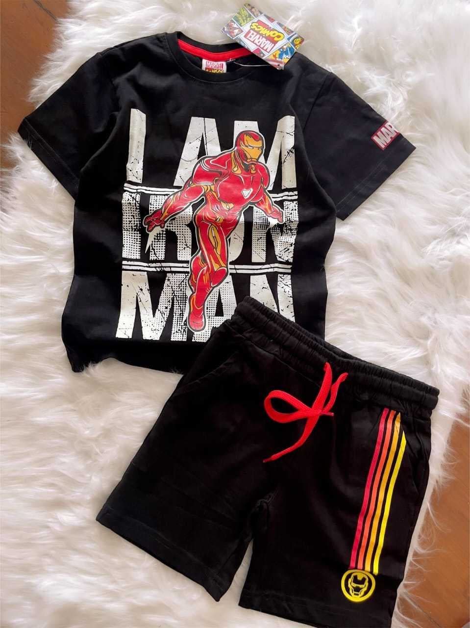 Iron Man Shorts Set for Boys! Black(2) - Image 1
