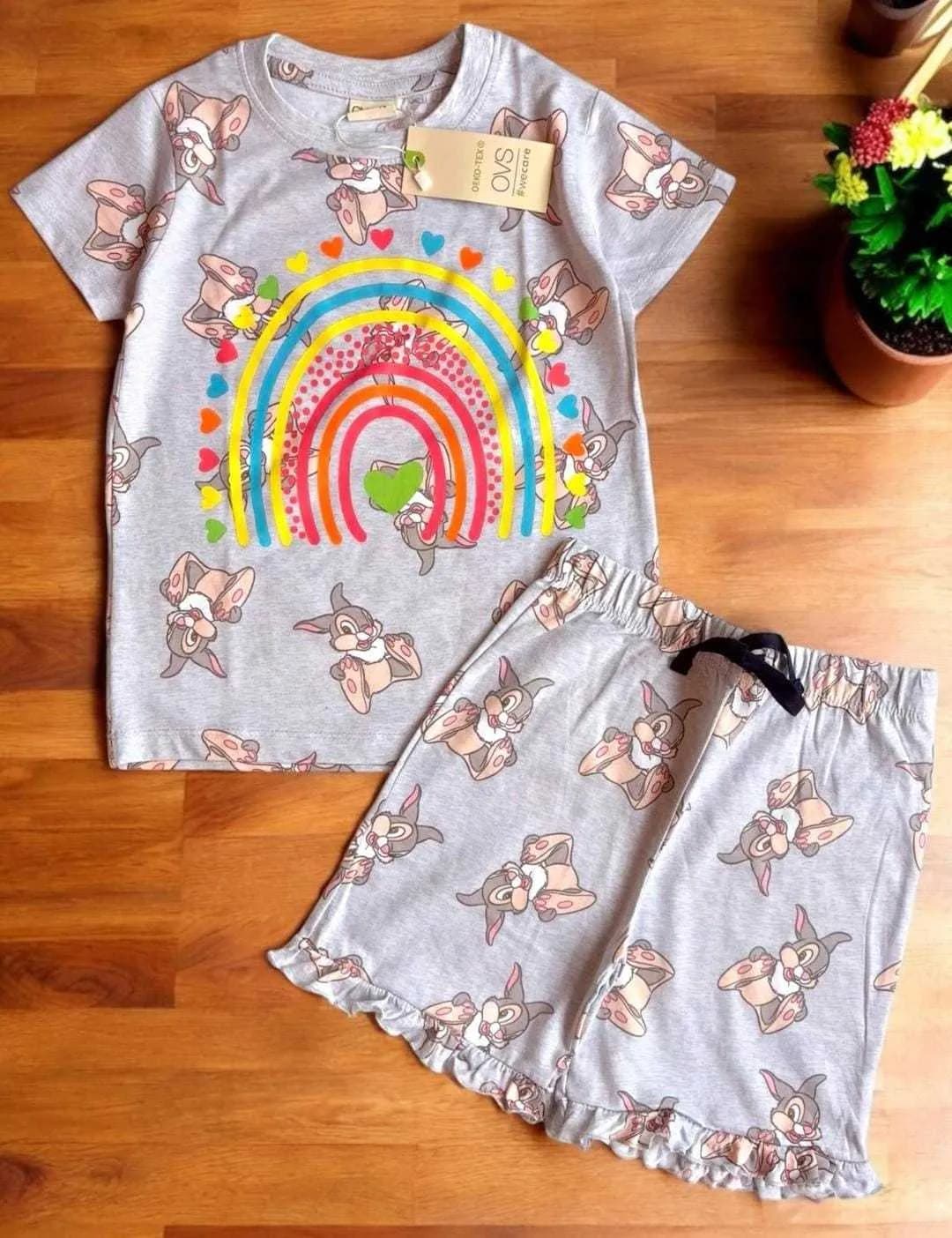 Kids' Cotton Co-ords Sets – Soft. Comfy. Playful. Rainbow(3) - Image 2