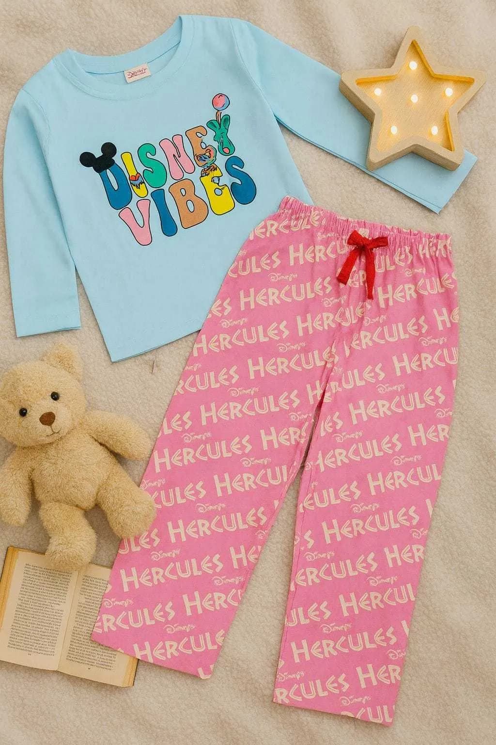 Cozy & Cute Full Sleeves Sets – 100% Cotton - Sky Blue(5-6) - Image 1