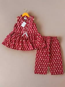 Jaipuri Cotton Sets for Kids - Comfort Meets Tradition! 
Maroon(3)