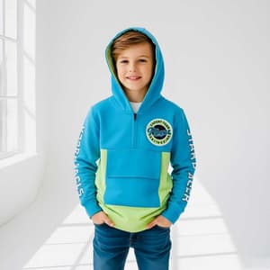 Kids Zipper Hoodie - Blue(3-4 years)