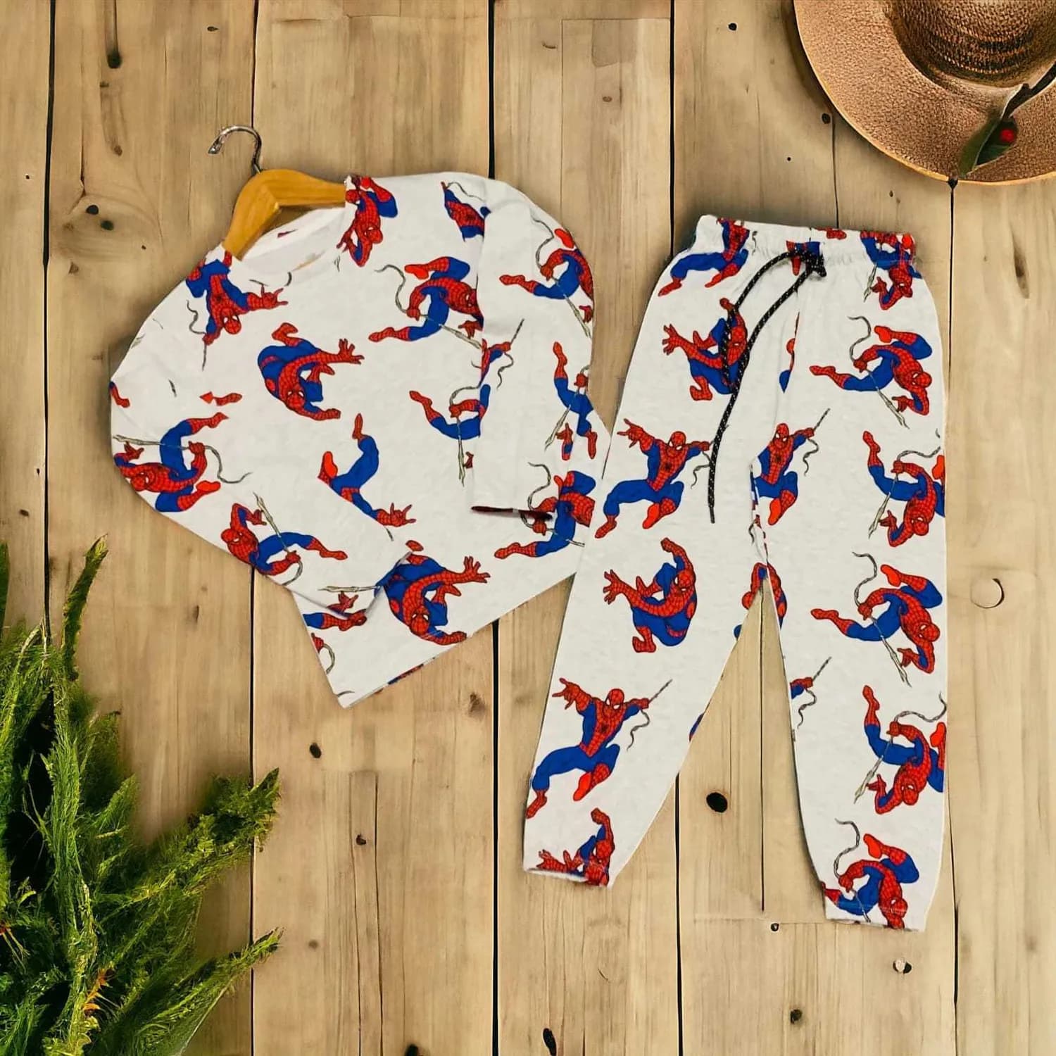Full Sleeves Co-Ords Unisex Sets White Spiderman(3) - Image 2