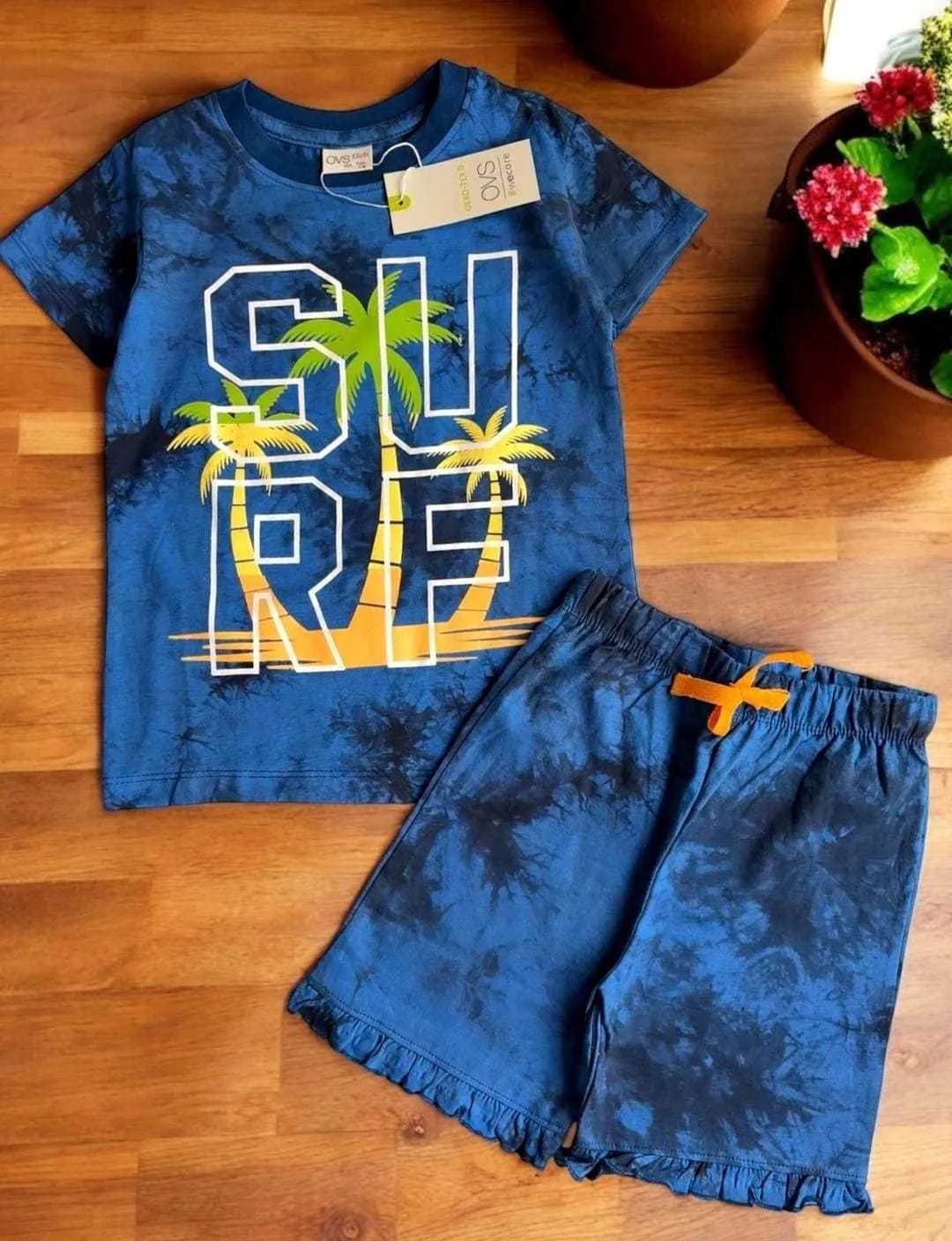 Kids' Cotton Co-ords Sets – Soft. Comfy. Playful. Blue(3) - Image 1