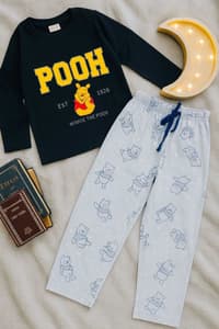 Cozy & Cute Full Sleeves Sets – 100% Cotton - Pooh(5-6)