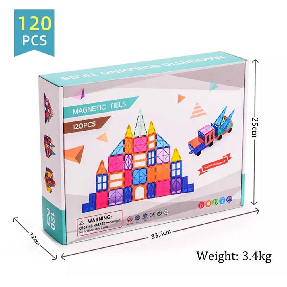 Magnetic Tiles 120Pcs - Image 4