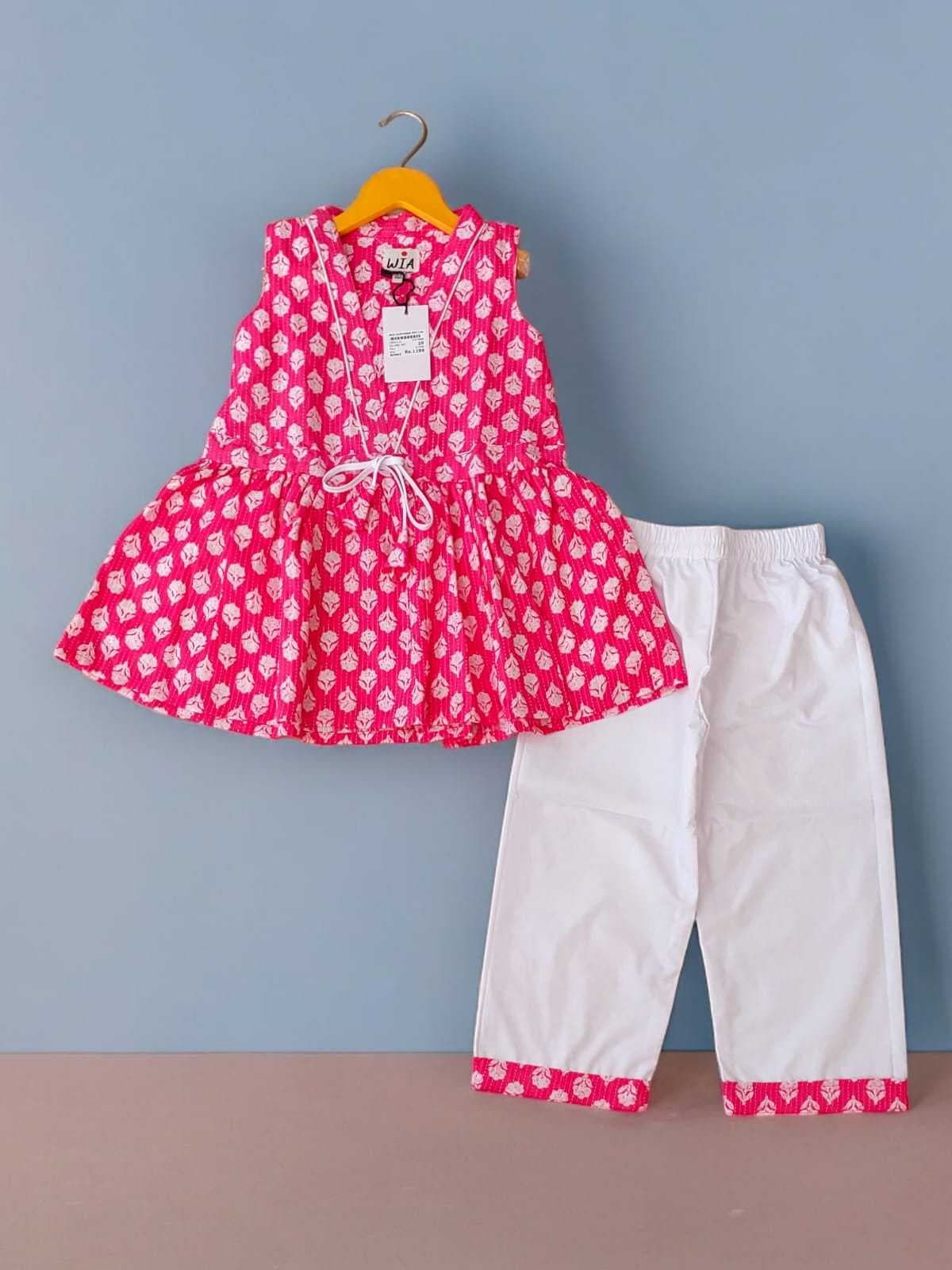 Jaipuri Cotton Sets for Kids - Comfort Meets Tradition! Pink(2) - Image 1