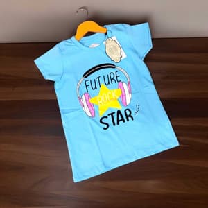 Girls Premium Tshirts Blue(3)