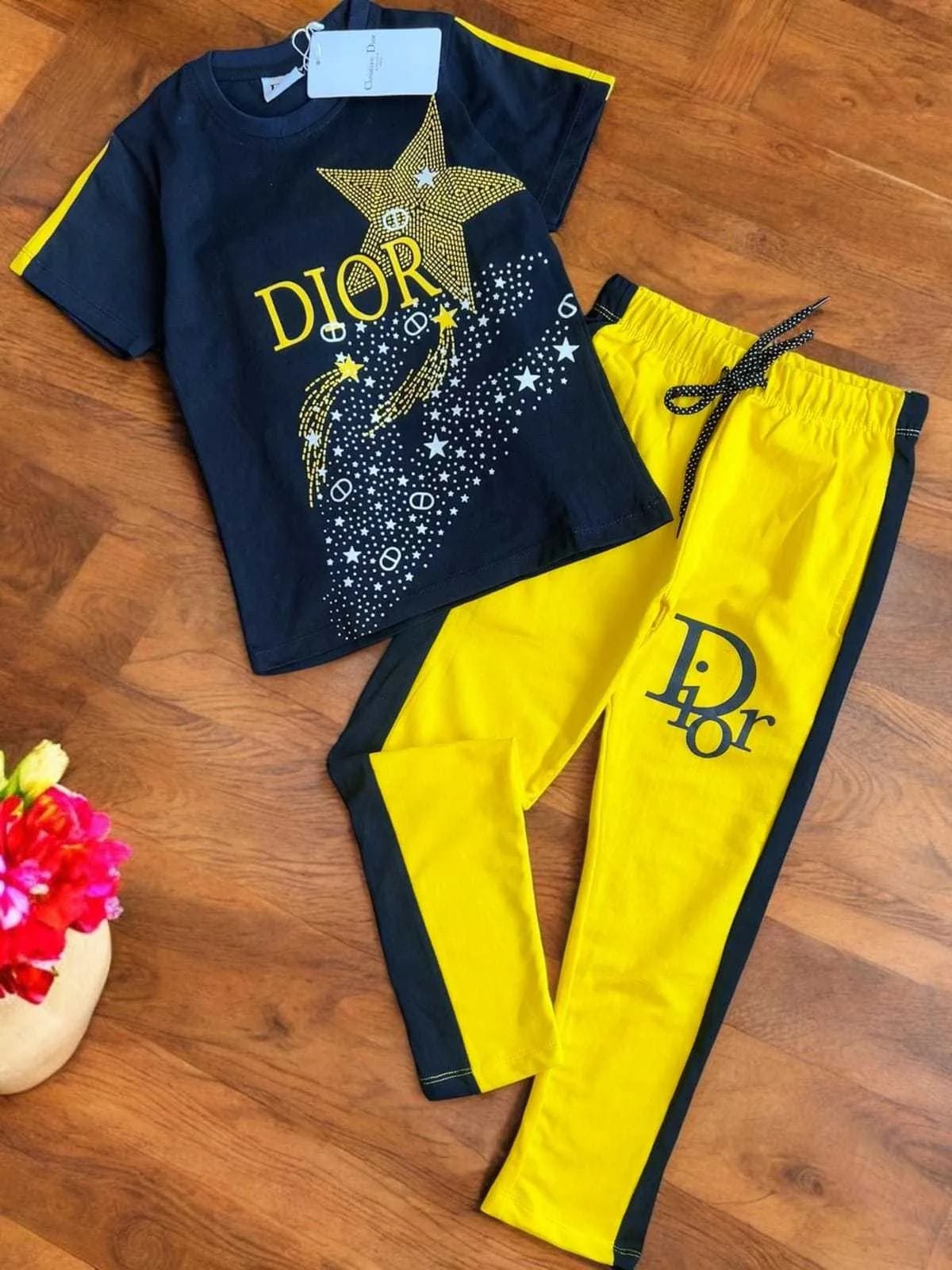 Trendy Pants Tshirt Collection for Girls(3-4/Black) - Image 1