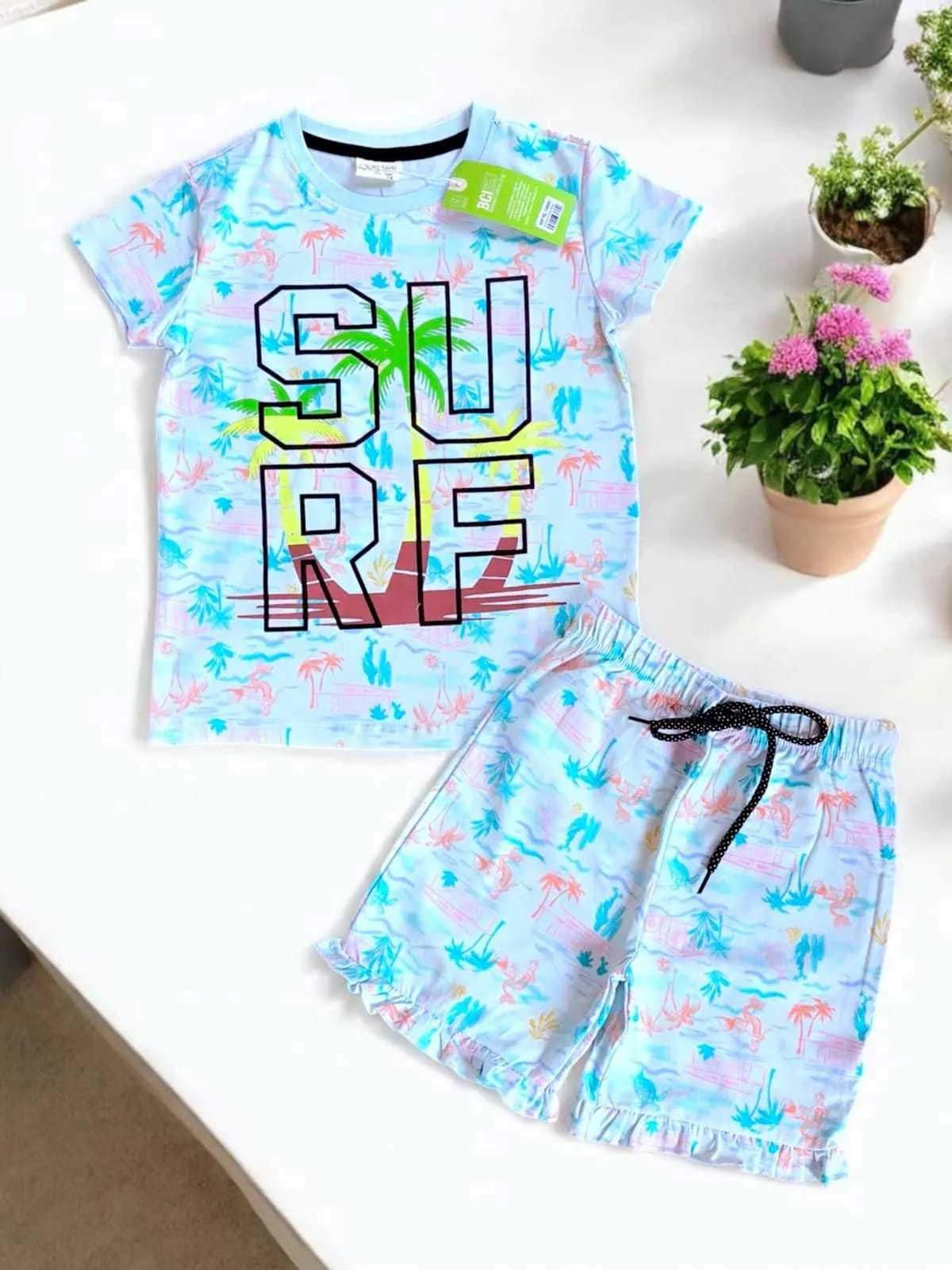 Kids' Cotton Co-ords Sets – Soft. Comfy. Playful. SURF(7) - Image 1
